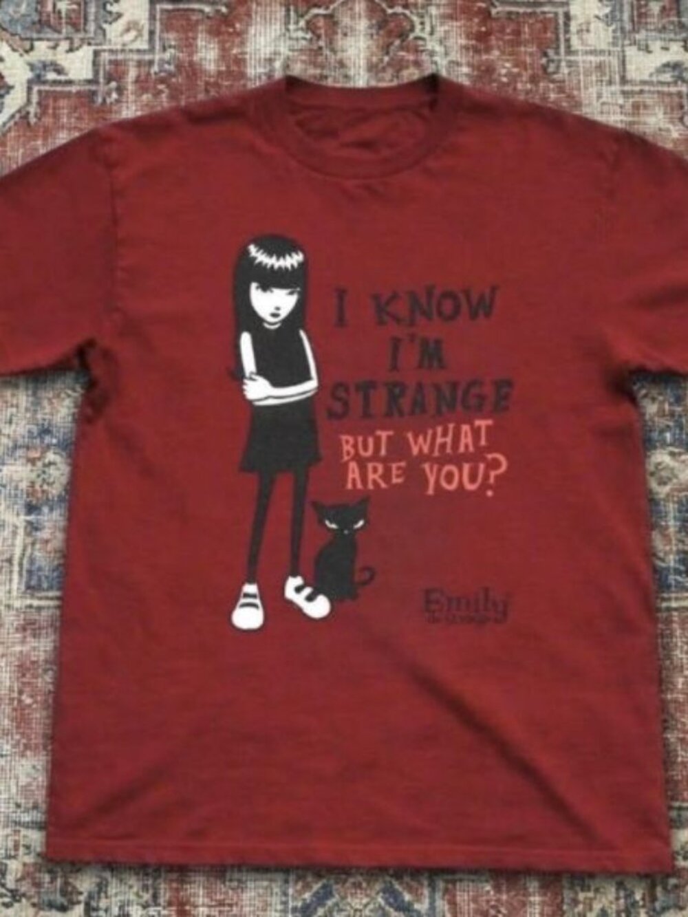 Emily the Strange antique cherry red graphic tee